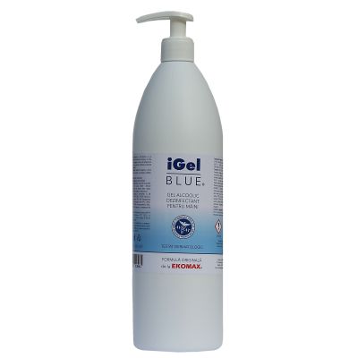iGel Blue Gel alcoolic dezinfectant pentru maini flacon 1 litru